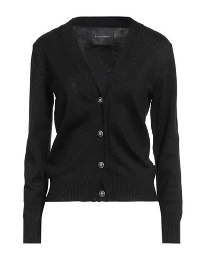 John Richmond Woman Cardigan Black Size Xl Viscose, Nylon, Lurex