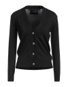 John Richmond Woman Cardigan Black Size S Viscose, Nylon, Lurex In Black