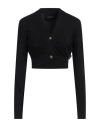 John Richmond Woman Cardigan Black Size Xl Viscose, Polyester, Polyamide In Black