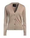 John Richmond Woman Cardigan Gold Size L Viscose, Nylon, Lurex