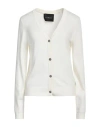 John Richmond Woman Cardigan Ivory Size L Viscose, Polyester, Polyamide In White