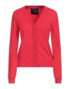 John Richmond Woman Cardigan Red Size Xl Viscose, Polyester, Polyamide In Red