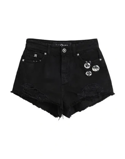 John Richmond Woman Denim Shorts Black Size 32 Cotton
