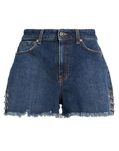 John Richmond Woman Denim Shorts Blue Size 27 Cotton, Elastane In Brown