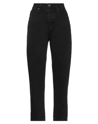 John Richmond Woman Denim Pants Black Size 30 Cotton