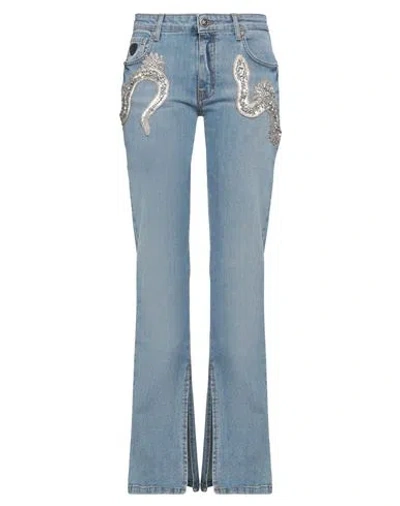 John Richmond Woman Jeans Blue Size 30 Cotton, Elastane