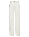 John Richmond Woman Jeans Ivory Size 30 Cotton, Tencel In White