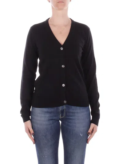 John Richmond Woman Knit Uwa25297cd Black Cardigan Massyga Black In Multi