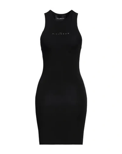 John Richmond Woman Mini Dress Black Size M Cotton, Elastane