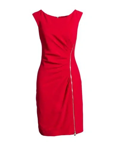 John Richmond Woman Mini Dress Red Size 8 Viscose, Silk