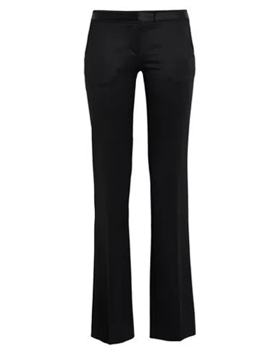 John Richmond Woman Pants Black Size 12 Virgin Wool, Elastane