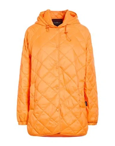 John Richmond Woman Puffer Orange Size 6 Nylon