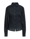 John Richmond Woman Shirt Black Size 14 Cotton In Black