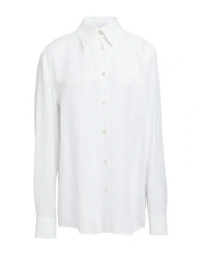 John Richmond Woman Shirt White Size 8 Lyocell, Cotton