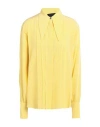 John Richmond Woman Shirt Yellow Size 8 Silk