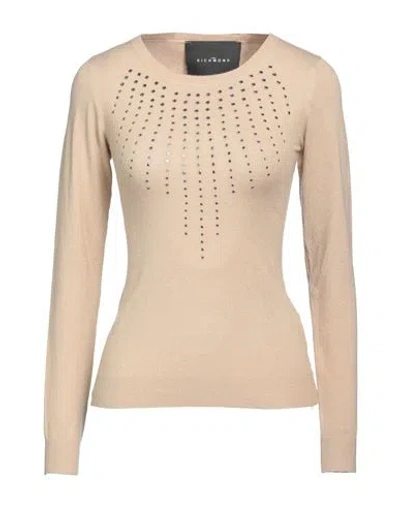 John Richmond Woman Sweater Beige Size M Viscose, Polyester, Nylon