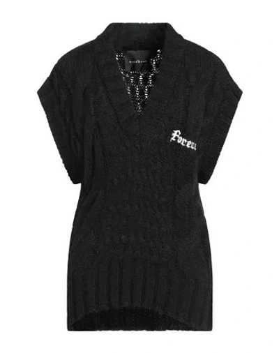 John Richmond Woman Sweater Black Size L Acrylic, Nylon, Alpaca Wool