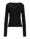 John Richmond Woman Sweater Black Size Xl Viscose, Nylon, Lurex