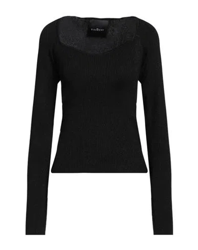 John Richmond Woman Sweater Black Size Xl Viscose, Nylon, Lurex