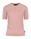 John Richmond Woman Sweater Blush Size L Viscose, Polyester, Nylon In Pink