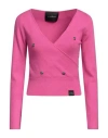 John Richmond Woman Sweater Fuchsia Size L Viscose, Polyester, Nylon In Pink