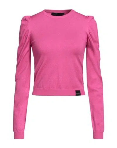John Richmond Woman Sweater Fuchsia Size Xl Viscose, Polyester, Nylon In Pink
