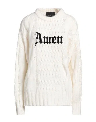 John Richmond Woman Sweater Ivory Size S Acrylic, Nylon, Alpaca Wool In White