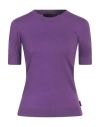 John Richmond Woman Sweater Purple Size S Viscose, Polyester, Nylon