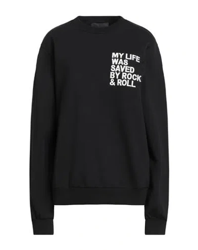 John Richmond Woman Sweatshirt Black Size L Cotton