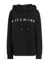 John Richmond Logo-embroidered Cotton Hoodie In Black