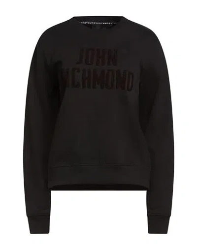 John Richmond Woman Sweatshirt Black Size Xl Cotton