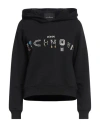 John Richmond Rhinestoned Cotton Hoodie In Black