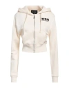 John Richmond Woman Sweatshirt Cream Size Xl Cotton In White