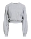 John Richmond Woman Sweatshirt Light Grey Size L Cotton