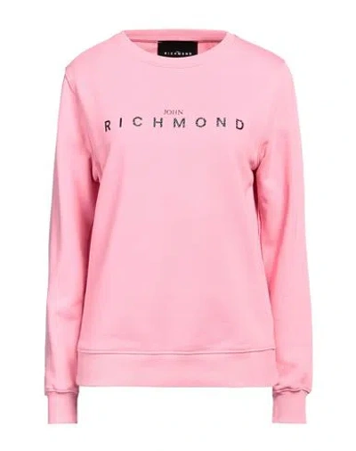John Richmond Woman Sweatshirt Pink Size Xl Cotton, Polyester