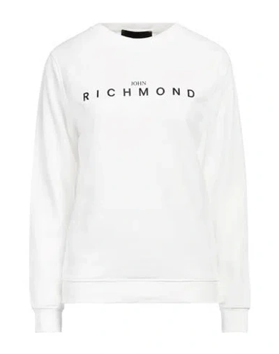 John Richmond Woman Sweatshirt White Size L Cotton, Polyester