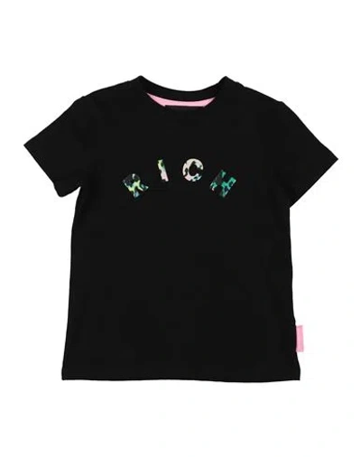 John Richmond Babies'  Toddler Girl T-shirt Black Size 6 Cotton, Lycra
