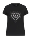 John Richmond Woman T-shirt Black Size Xl Cotton, Elastane In Black
