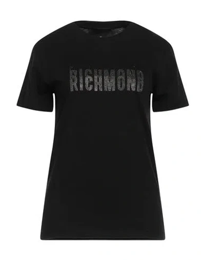 John Richmond Woman T-shirt Black Size Xl Cotton