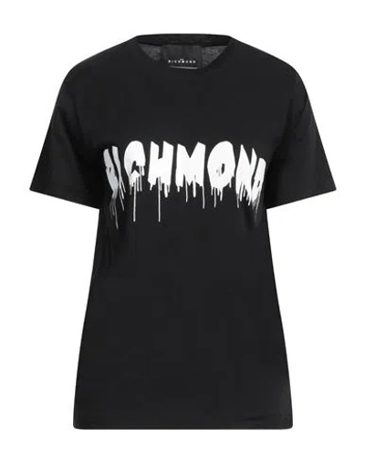 John Richmond Woman T-shirt Black Size L Cotton