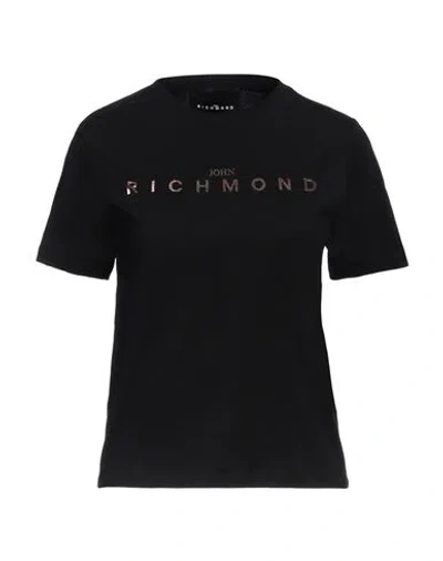 John Richmond Woman T-shirt Black Size Xl Cotton