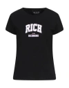John Richmond Woman T-shirt Black Size Xl Cotton, Elastane In Black