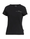 John Richmond Woman T-shirt Black Size Xl Cotton, Elastane