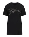 John Richmond Woman T-shirt Black Size L Cotton, Elastane In Black