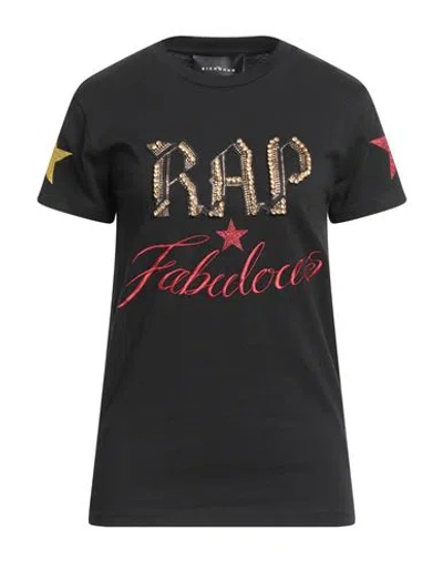John Richmond Woman T-shirt Black Size L Cotton
