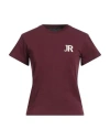 John Richmond Woman T-shirt Burgundy Size Xl Cotton, Elastane In Red