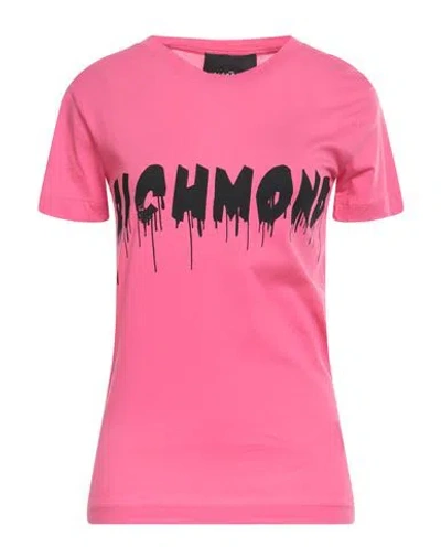 John Richmond Woman T-shirt Fuchsia Size Xs Cotton In Pink