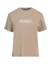 John Richmond Woman T-shirt Khaki Size Xl Cotton, Elastane In Beige