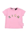 John Richmond Woman T-shirt Pink Size 18 Cotton, Lycra