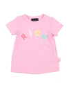 John Richmond Woman T-shirt Pink Size 18 Cotton, Lycra